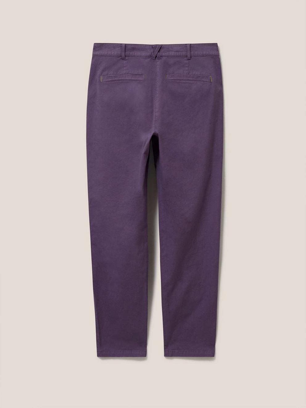 Twister Tea Dye Chino in MID PURPLE - FLAT BACK