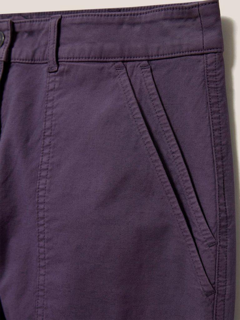 Twister Tea Dye Chino in MID PURPLE - FLAT DETAIL