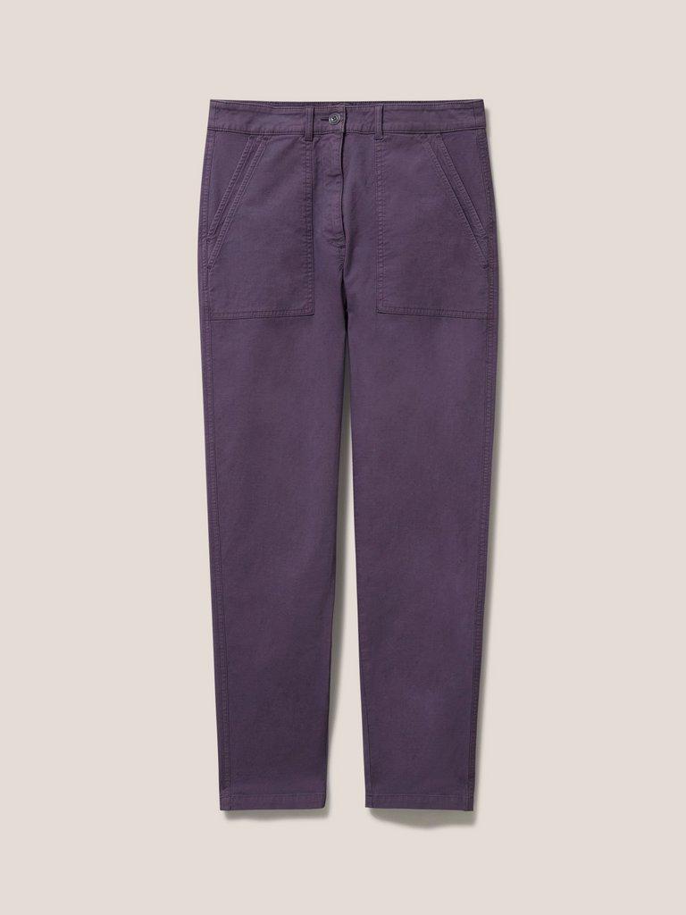 Twister Tea Dye Chino in MID PURPLE - FLAT FRONT