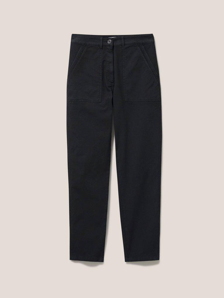 Twister Tea Dye Chino in PURE BLK - FLAT FRONT
