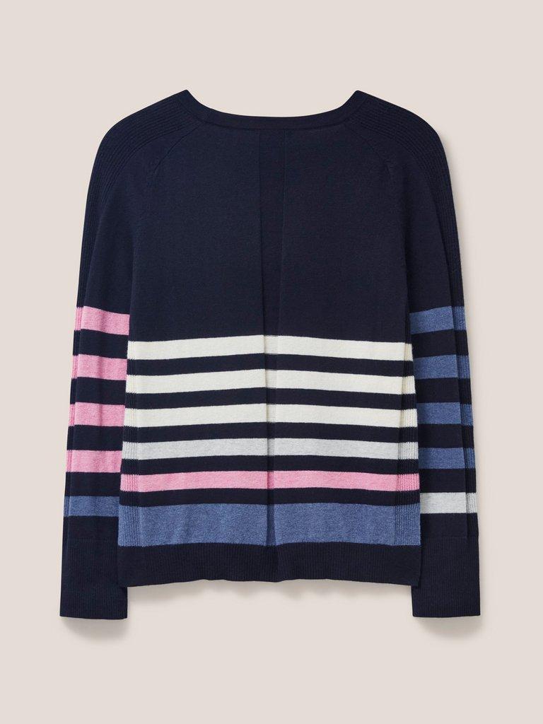 URBAN CASUAL JUMPER in NAVY MULTI - FLAT BACK