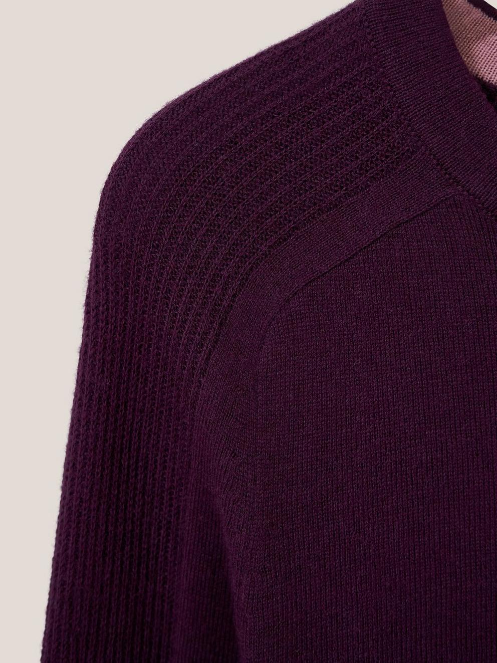 URBAN JUMPER in DK PLUM - FLAT DETAIL