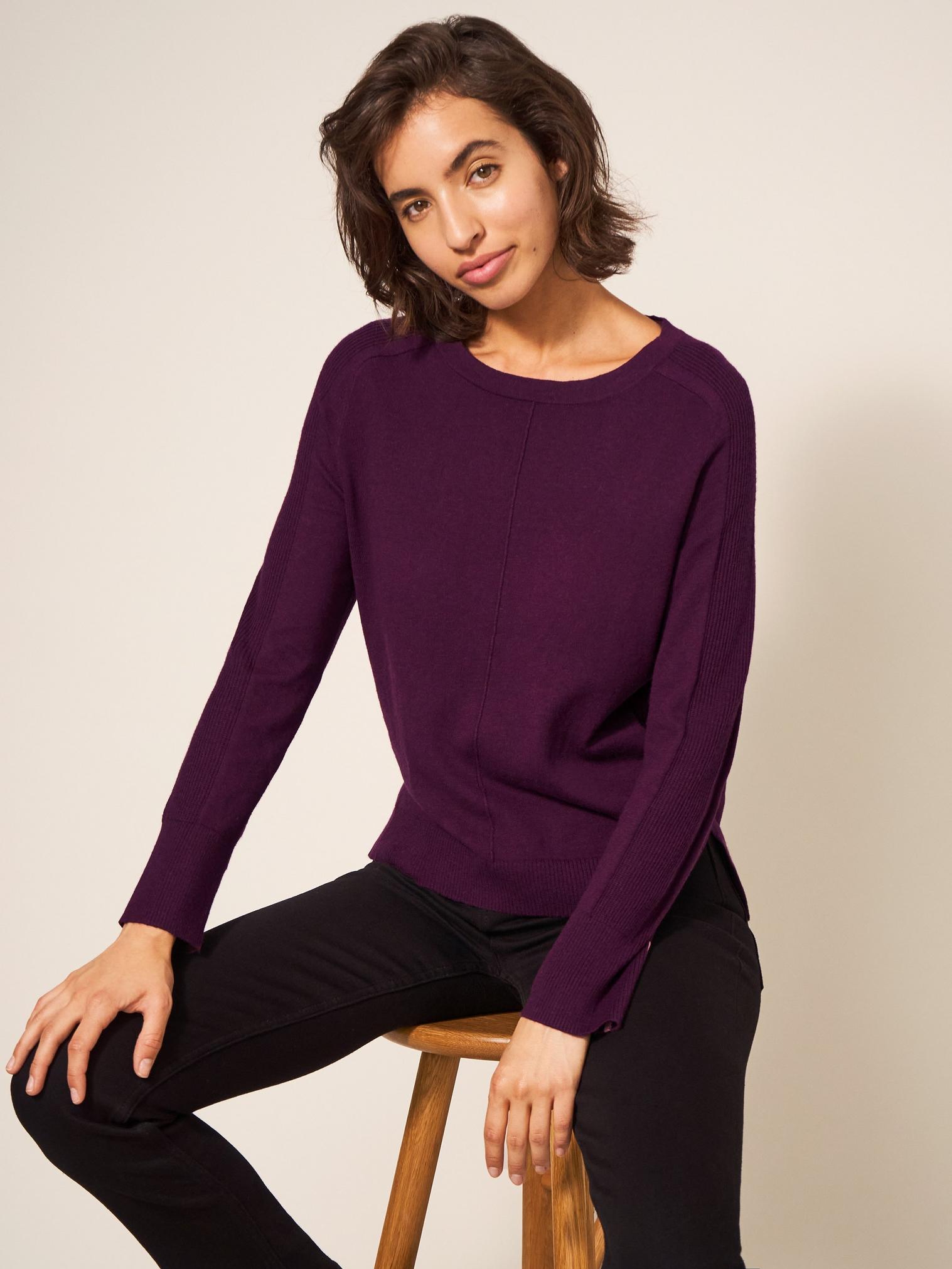 URBAN JUMPER in DK PLUM - LIFESTYLE