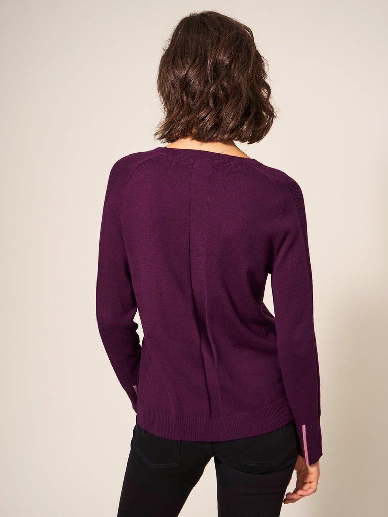 URBAN JUMPER in DK PLUM - MODEL BACK