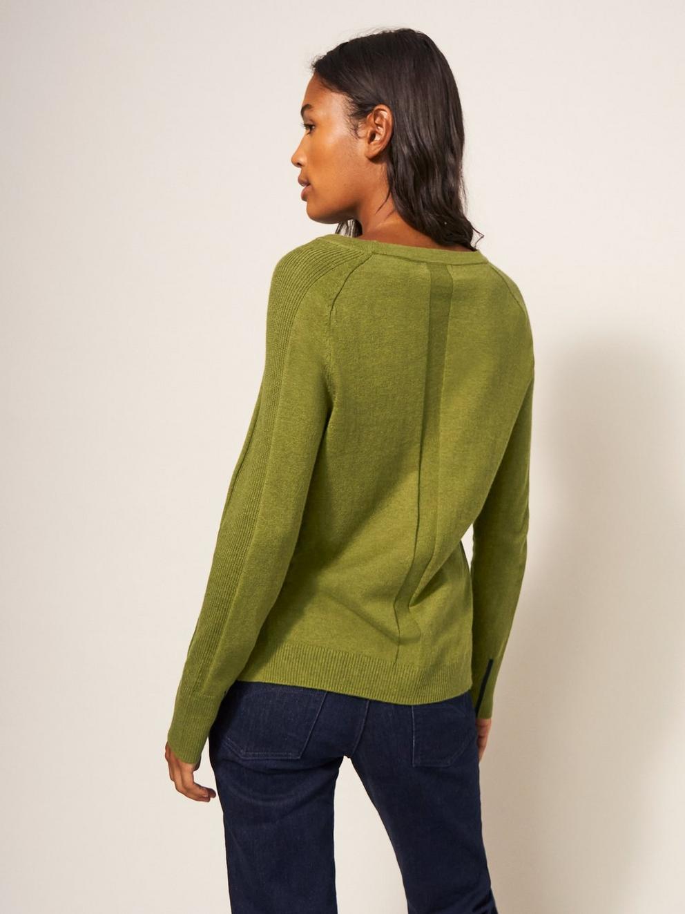 URBAN JUMPER in LGT GREEN - MODEL BACK