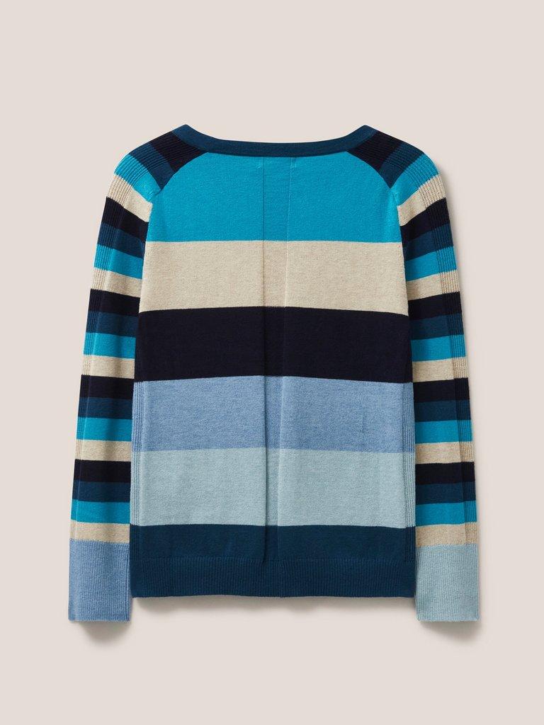 URBAN COLOURBLOCK JUMPER in TEAL MLT - FLAT BACK