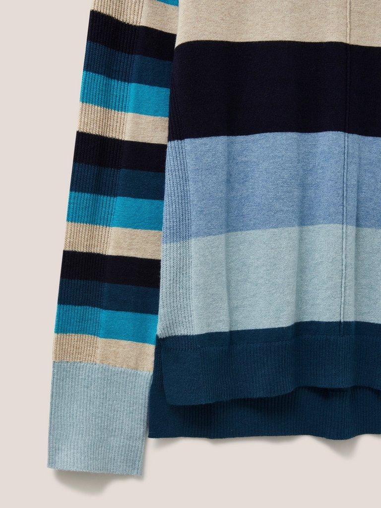 URBAN COLOURBLOCK JUMPER in TEAL MLT - FLAT DETAIL