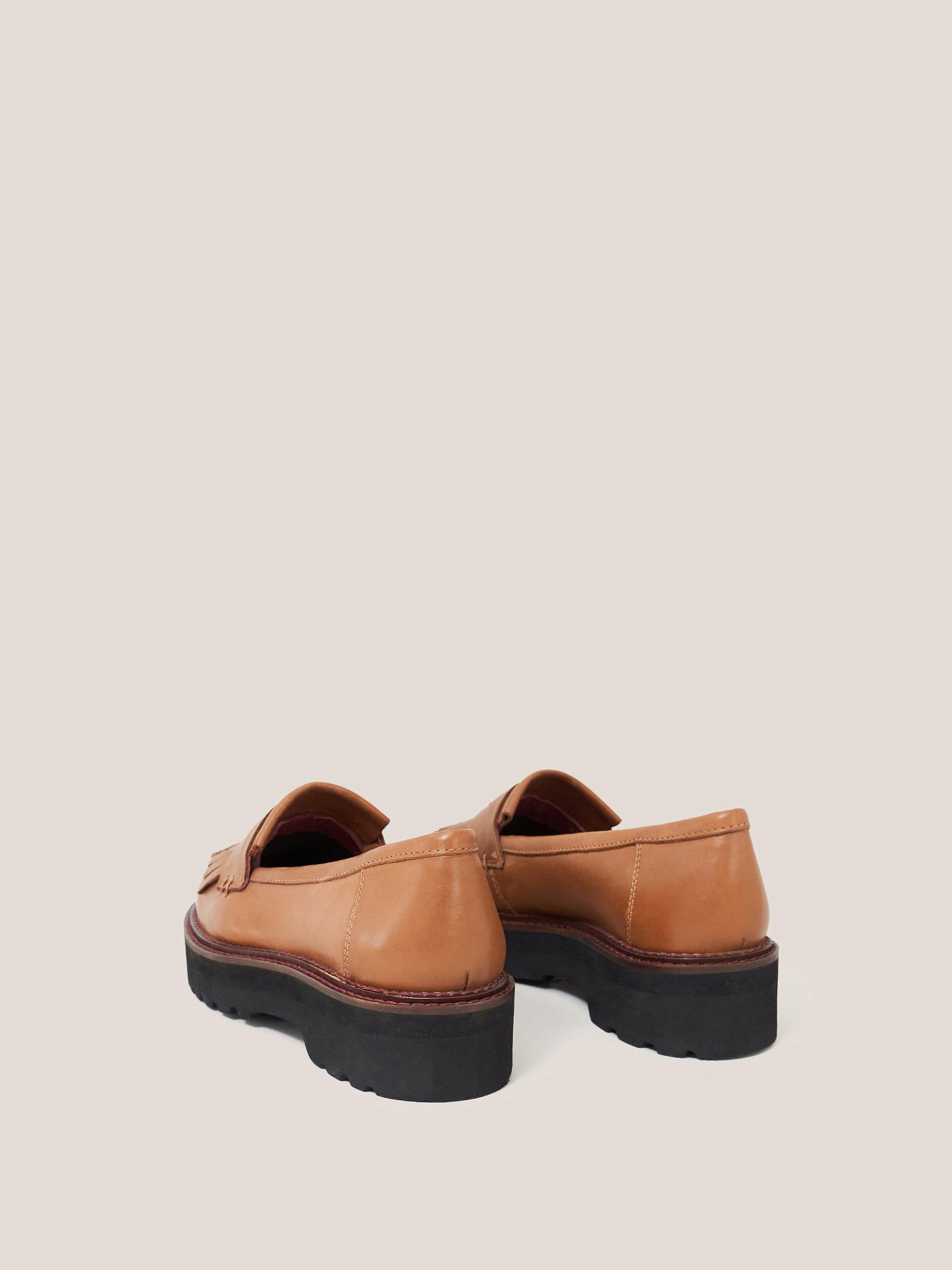 Elva Chunky Leather Loafer in TAN MULTI - FLAT BACK