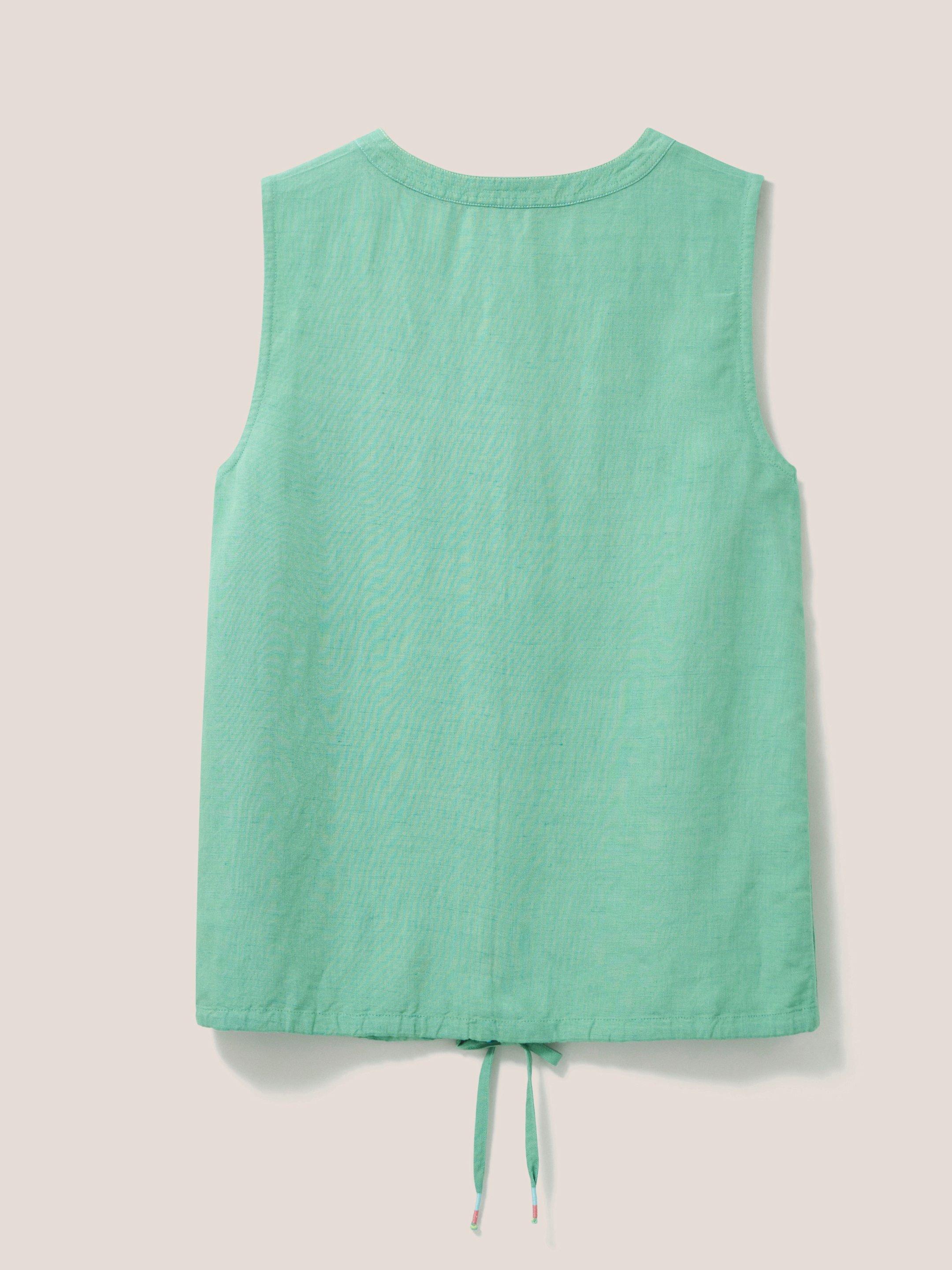 Ferne Vest in MID GREEN - FLAT BACK