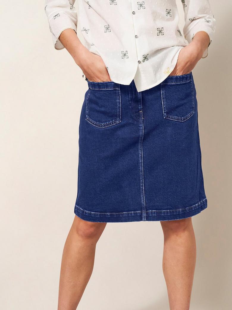 Women's Mini Skirt Denim Skirt White Summer Skirt A-line