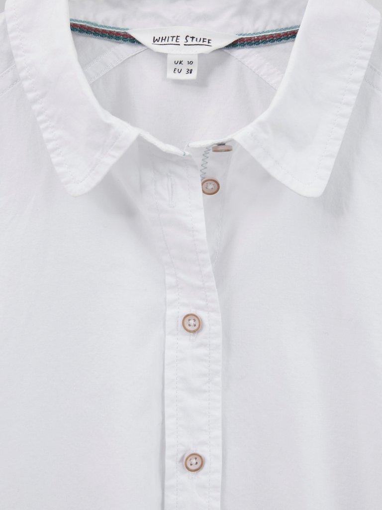 Freya Longline Shirt in NAT WHITE - FLAT DETAIL