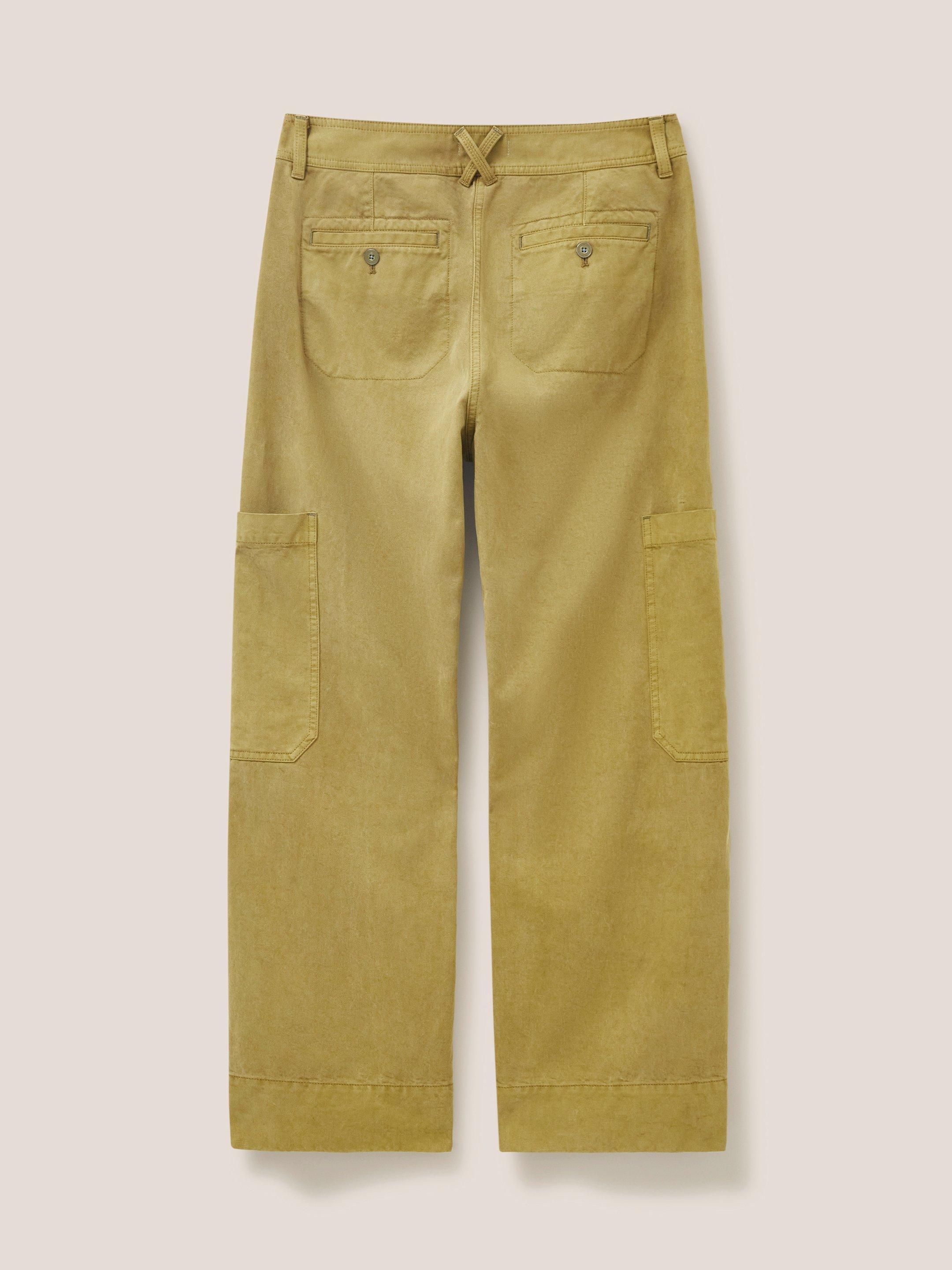 Wide-leg Cargo Pants - Khaki green - Kids