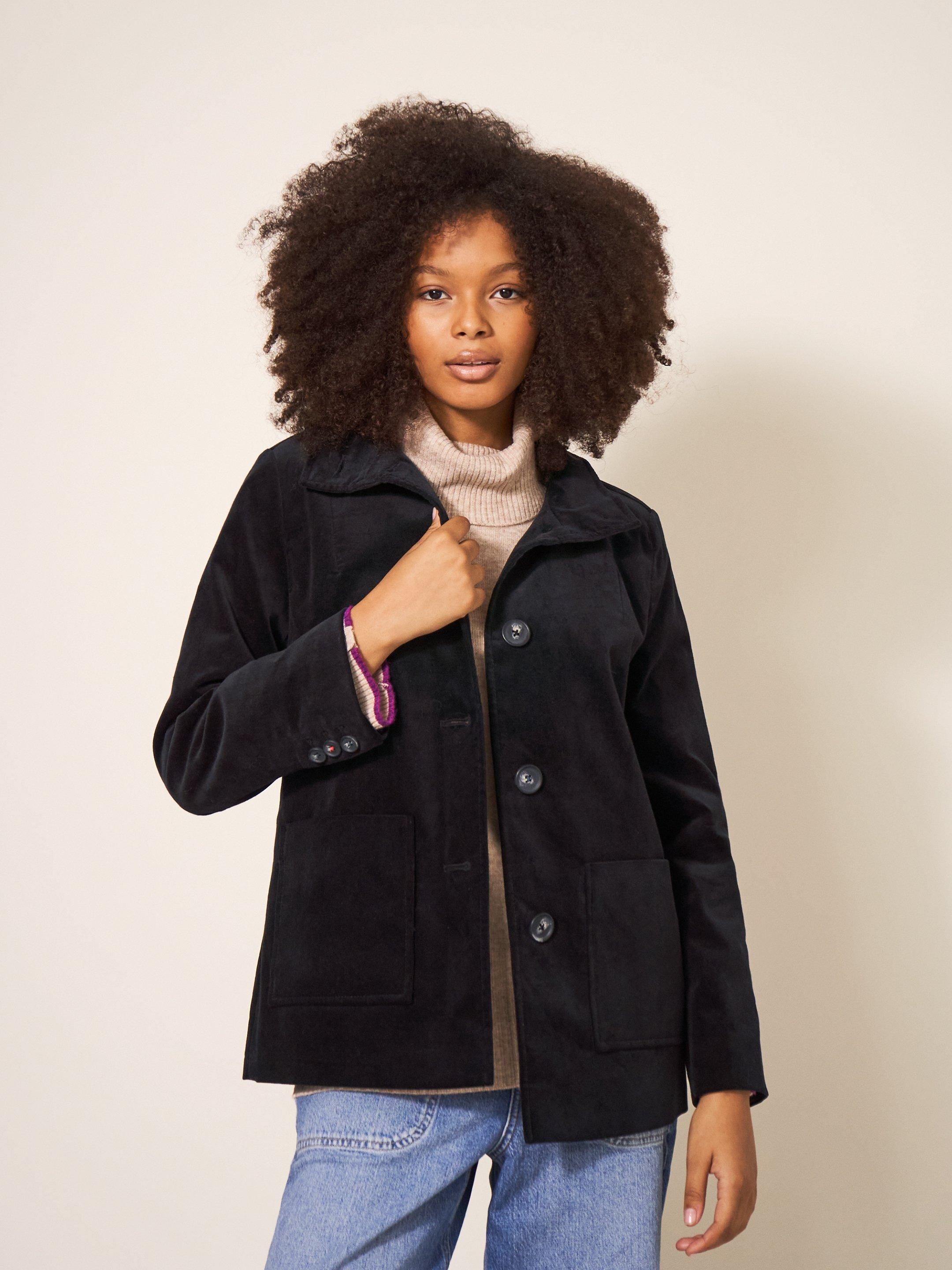 Womens black peacoat with on sale hood