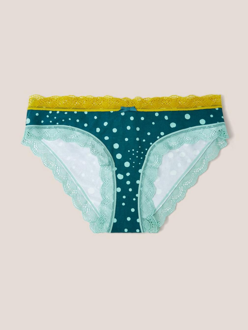 Knicker in TEAL MLT - FLAT FRONT