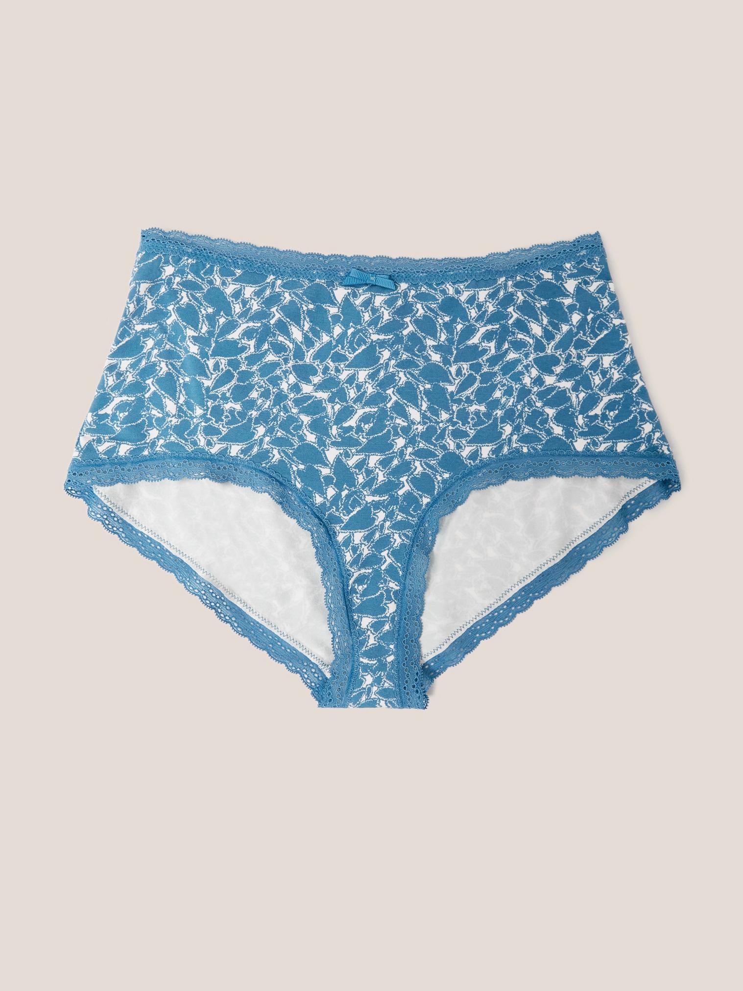 High Waisted Shortie in BLUE MLT - FLAT FRONT