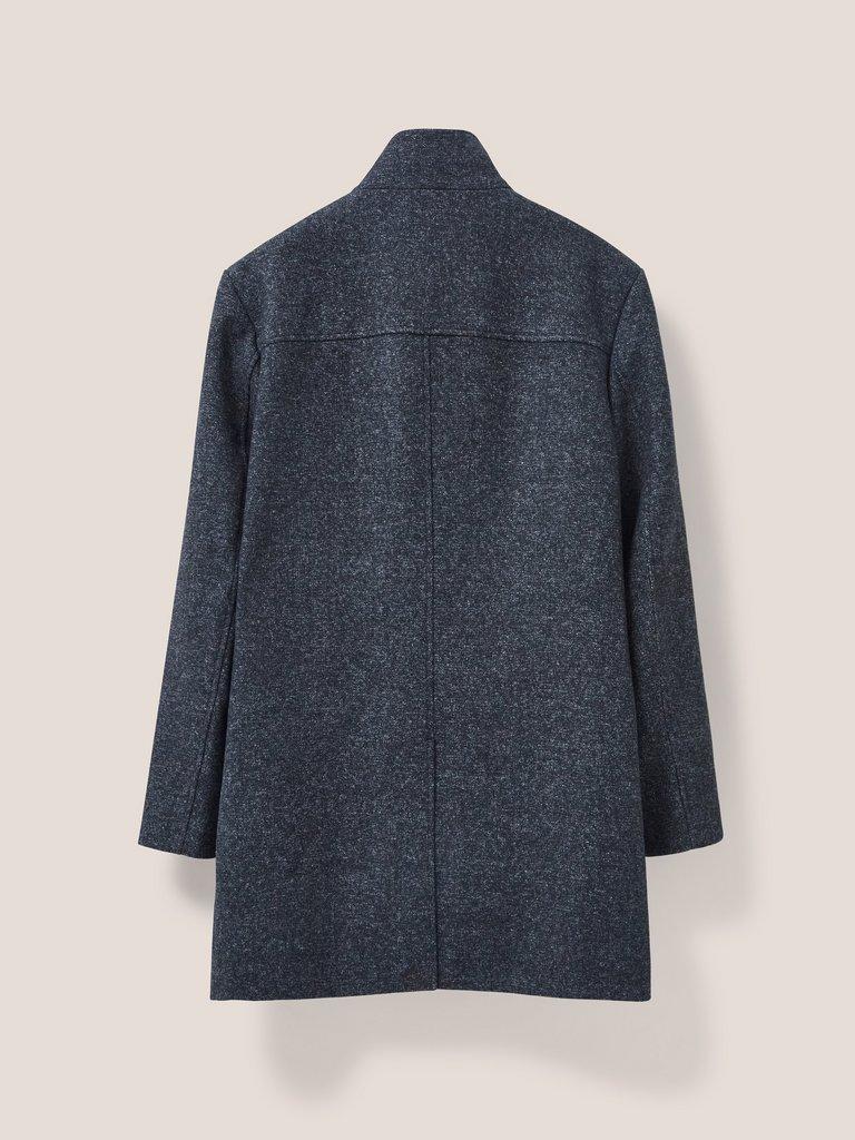 Horsholm Wool Funnel Coat in CHARC GREY - FLAT BACK