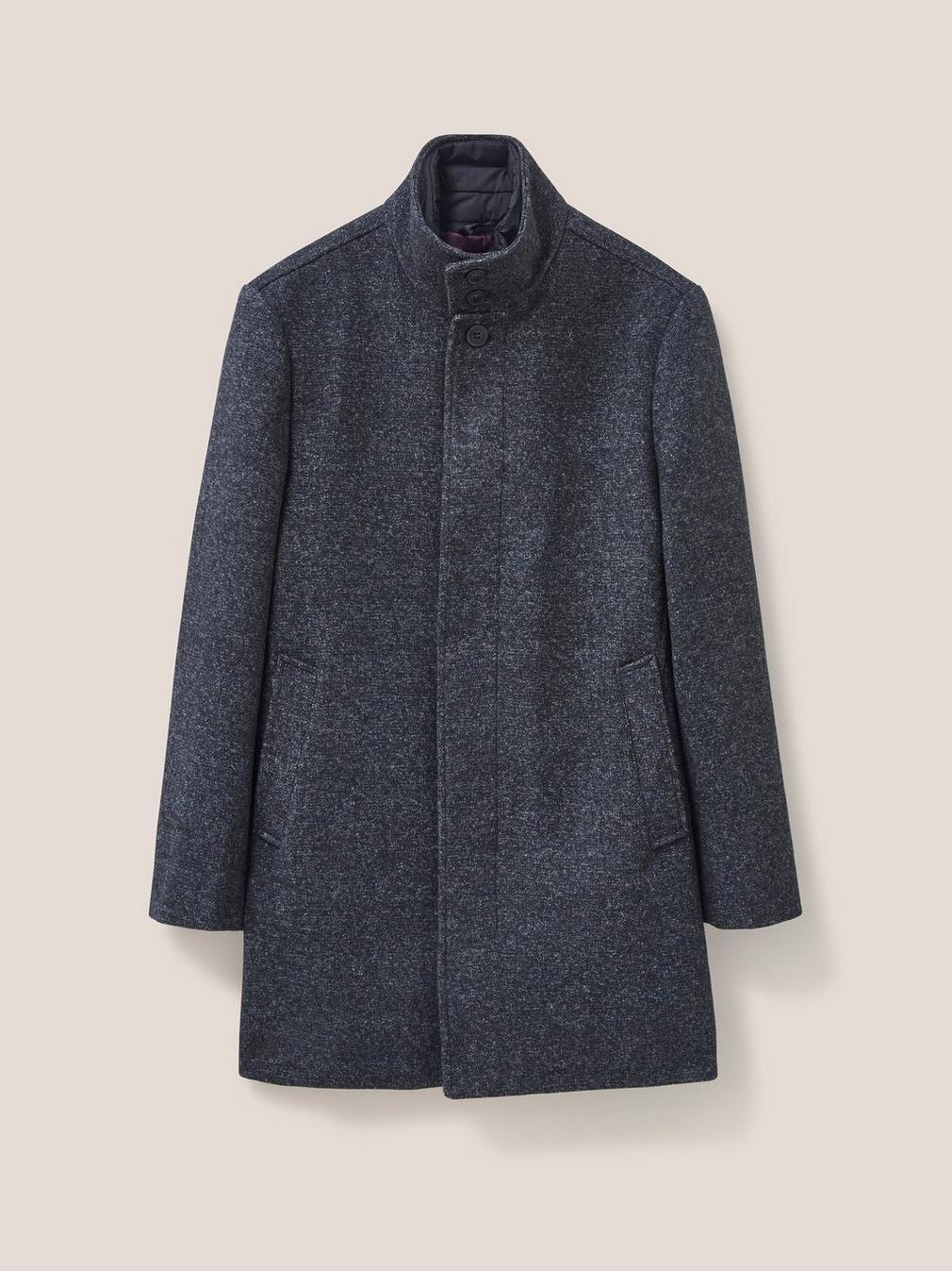 Horsholm Wool Funnel Coat in CHARC GREY - FLAT FRONT