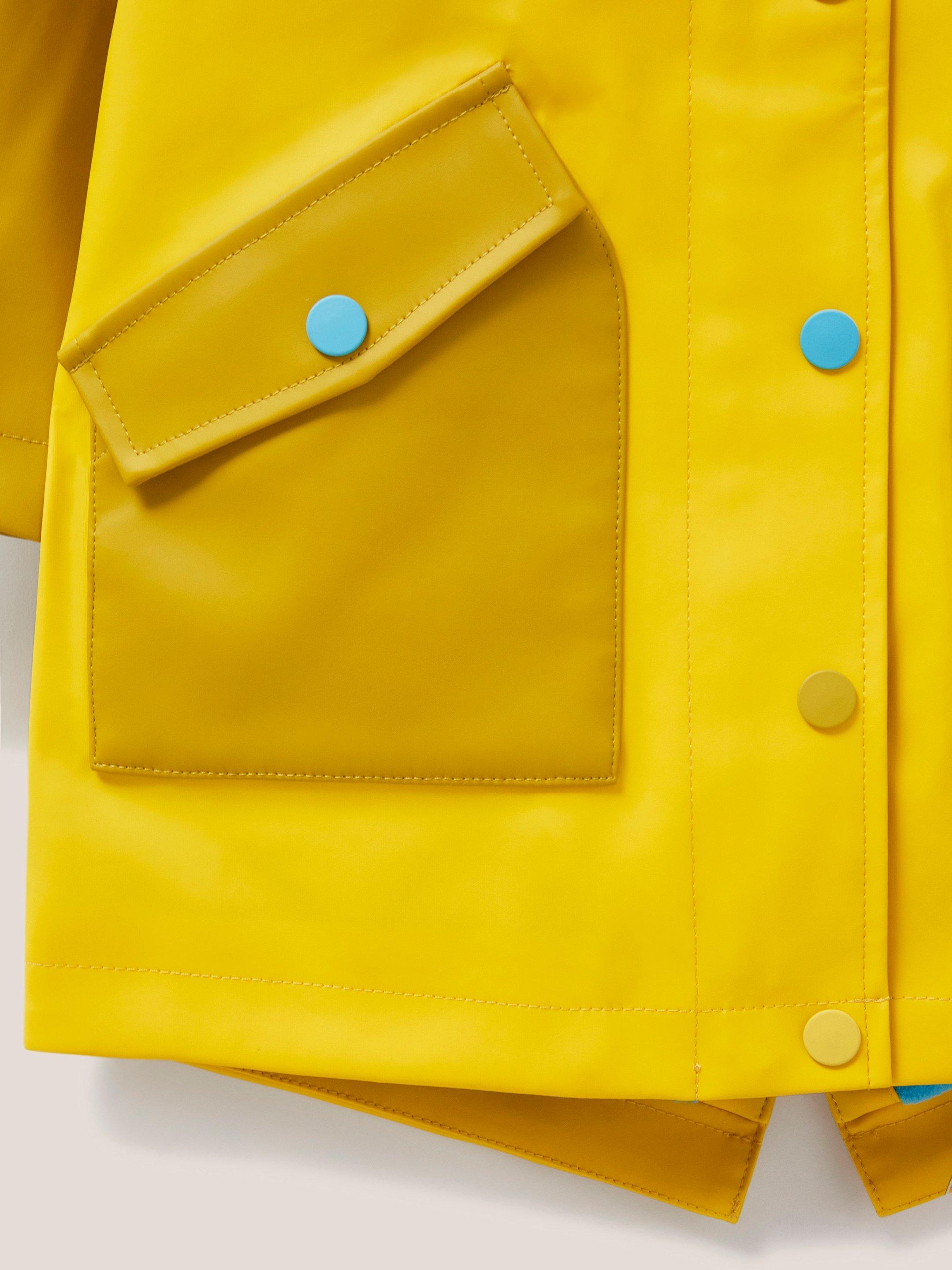 Rain Mac Jacket in YELLOW MLT - FLAT DETAIL