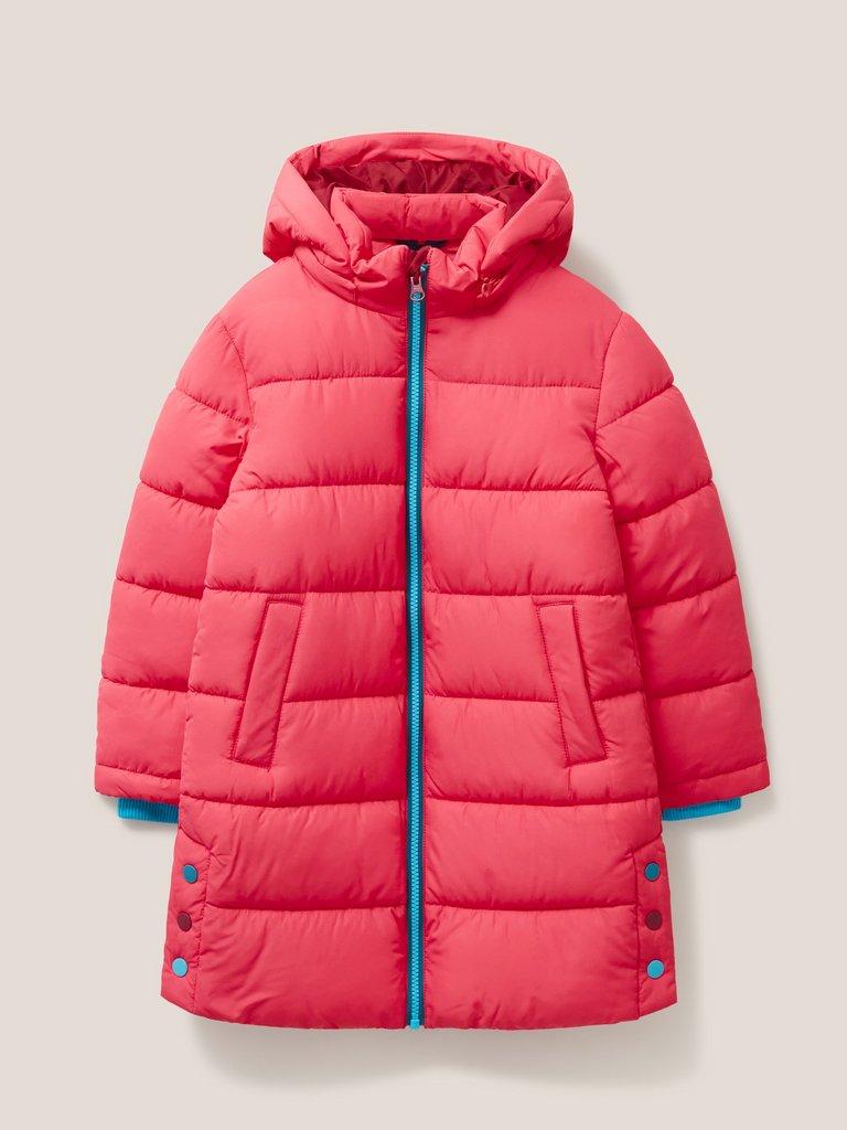 Pink longline puffer jacket hotsell