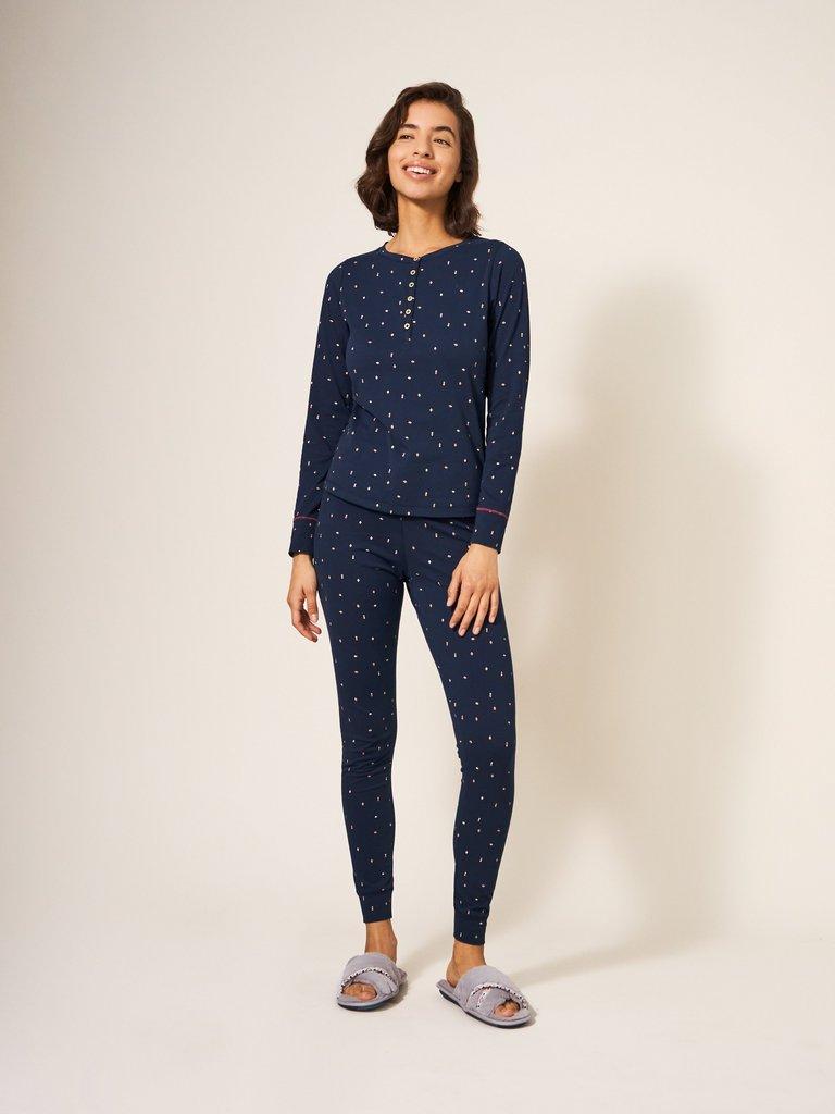 Jersey Pyjama Leggings - Navy