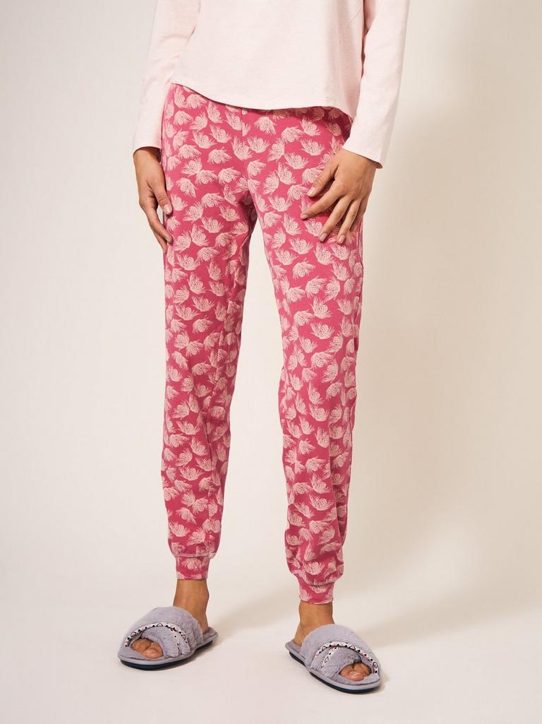 Freya Jersey Jogger in PINK MLT - MODEL FRONT