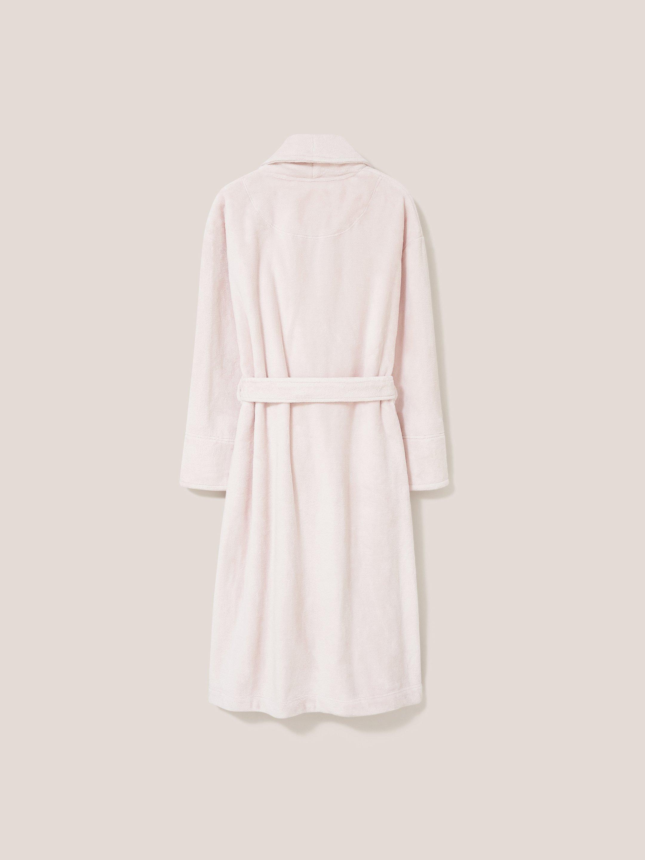 Clover Cosy Dressing Gown in LGT PINK - FLAT BACK