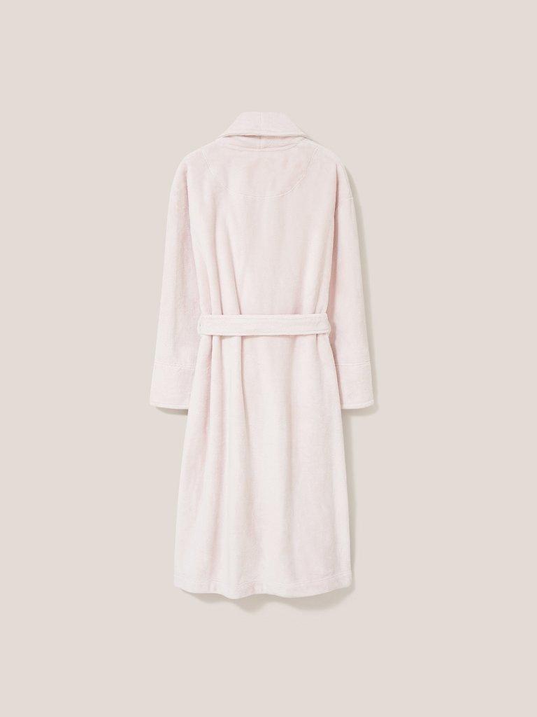 Clover Cosy Dressing Gown in LGT PINK - FLAT BACK