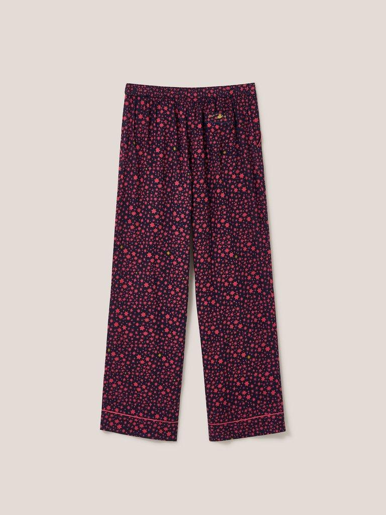 Nina Organic PJ Bottom in NAVY MULTI - FLAT BACK