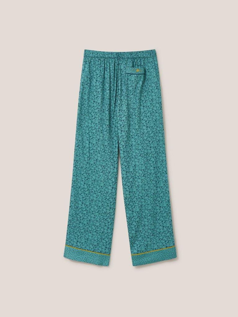 Nina Organic PJ Bottom in TEAL MLT - FLAT BACK