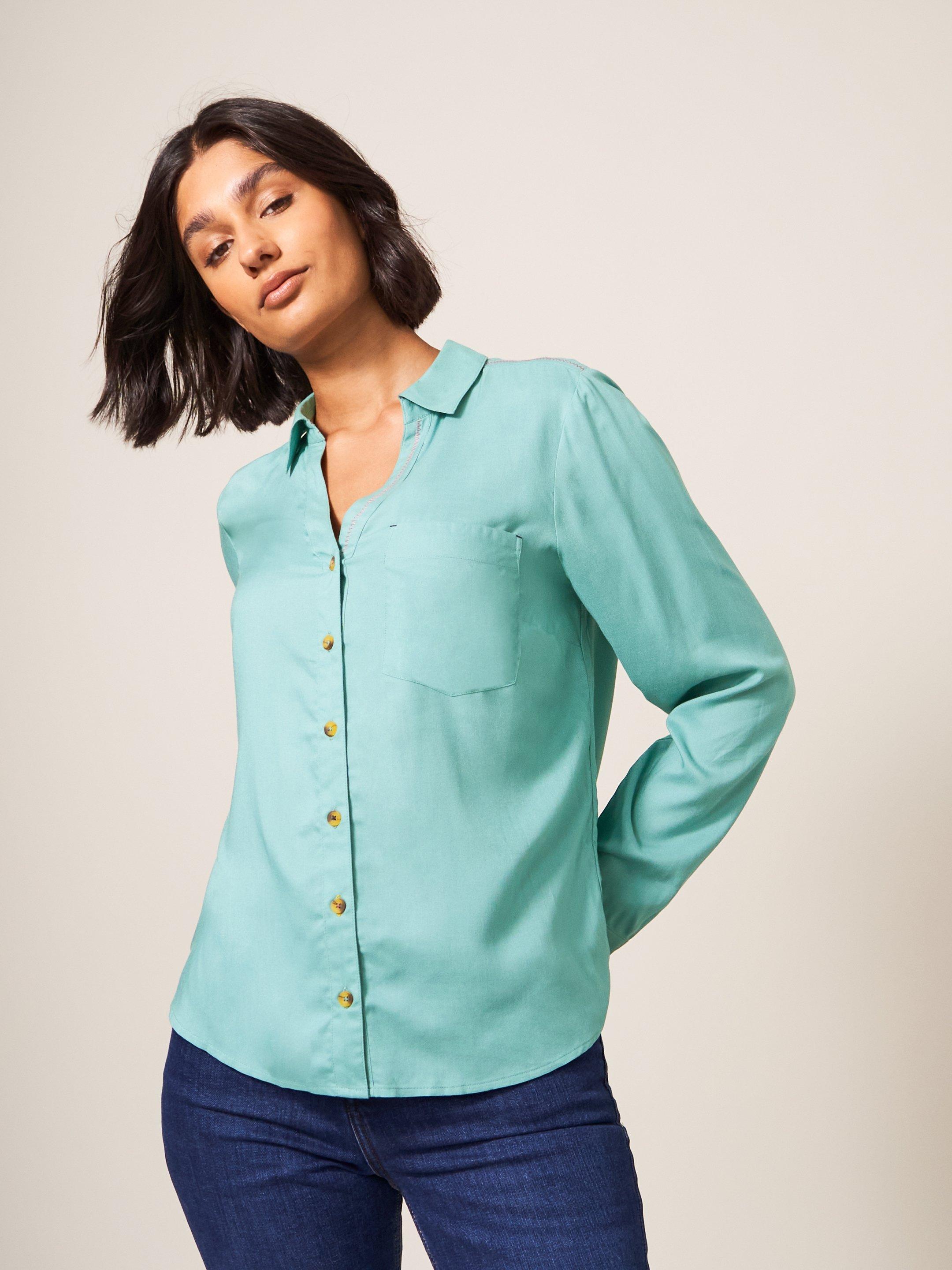 Maple Shirt in MID TEAL - LIFESTYLE