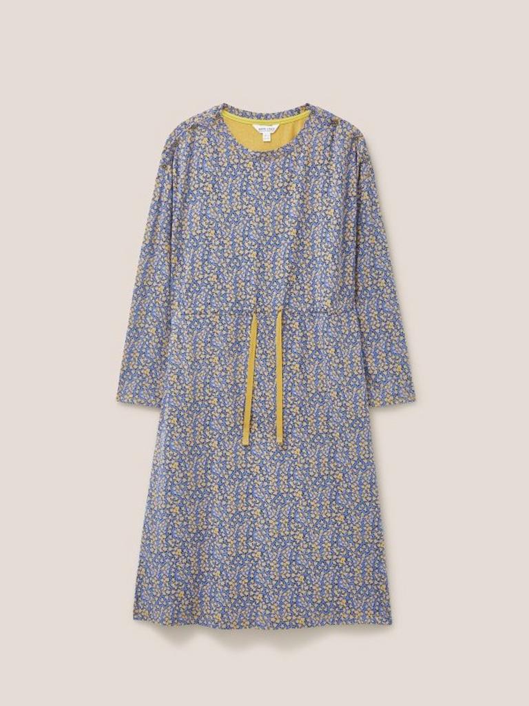 Poppy Dress Jersey in BLUE PR - FLAT FRONT