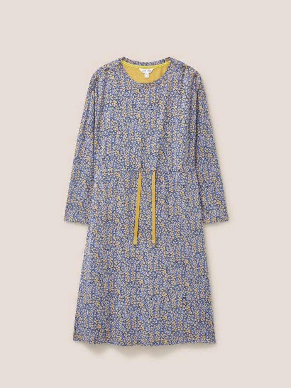 Poppy Dress Jersey in BLUE PR - FLAT FRONT