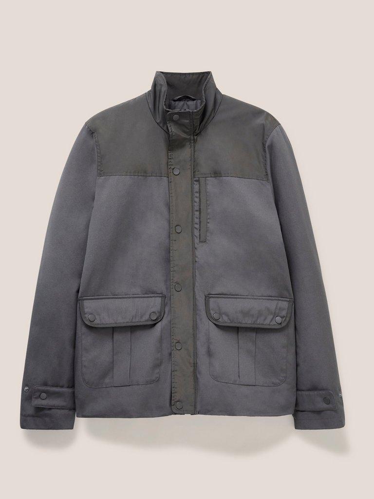 Corby Canvas Jacket in DK GREY - FLAT FRONT