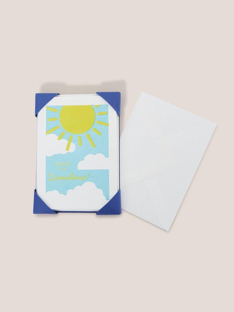 Hello Sunshine Card Pack in BLUE MLT - MODEL FRONT