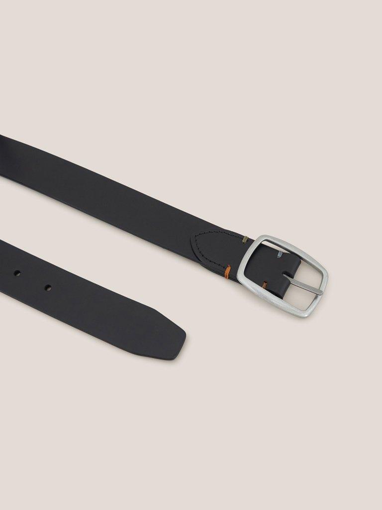 Reversible Leather Belt in BLK MLT - FLAT FRONT