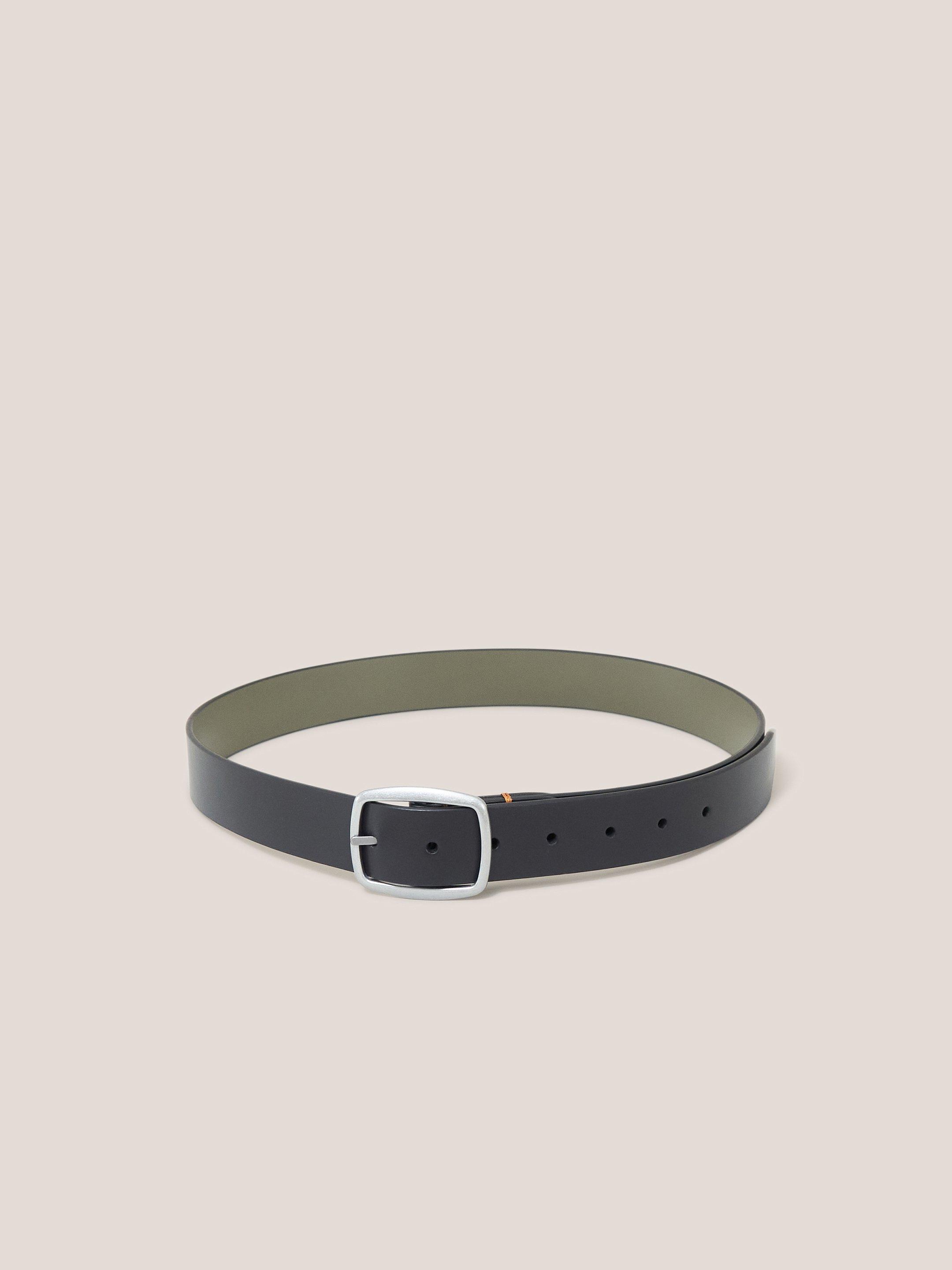 Reversible Leather Belt In BLACK MULTI | White Stuff