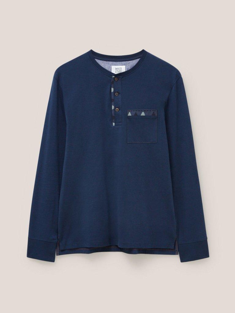 Moose Novelty PJ Top in NAVY PR - FLAT FRONT