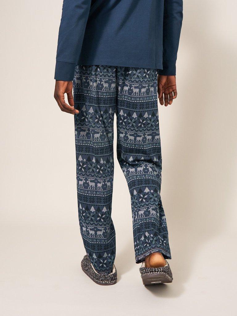 Moose Novelty PJ Trouser in NAVY PR - MODEL BACK