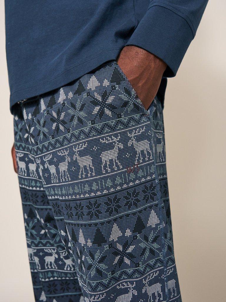 Moose Novelty PJ Trouser in NAVY PR - MODEL DETAIL