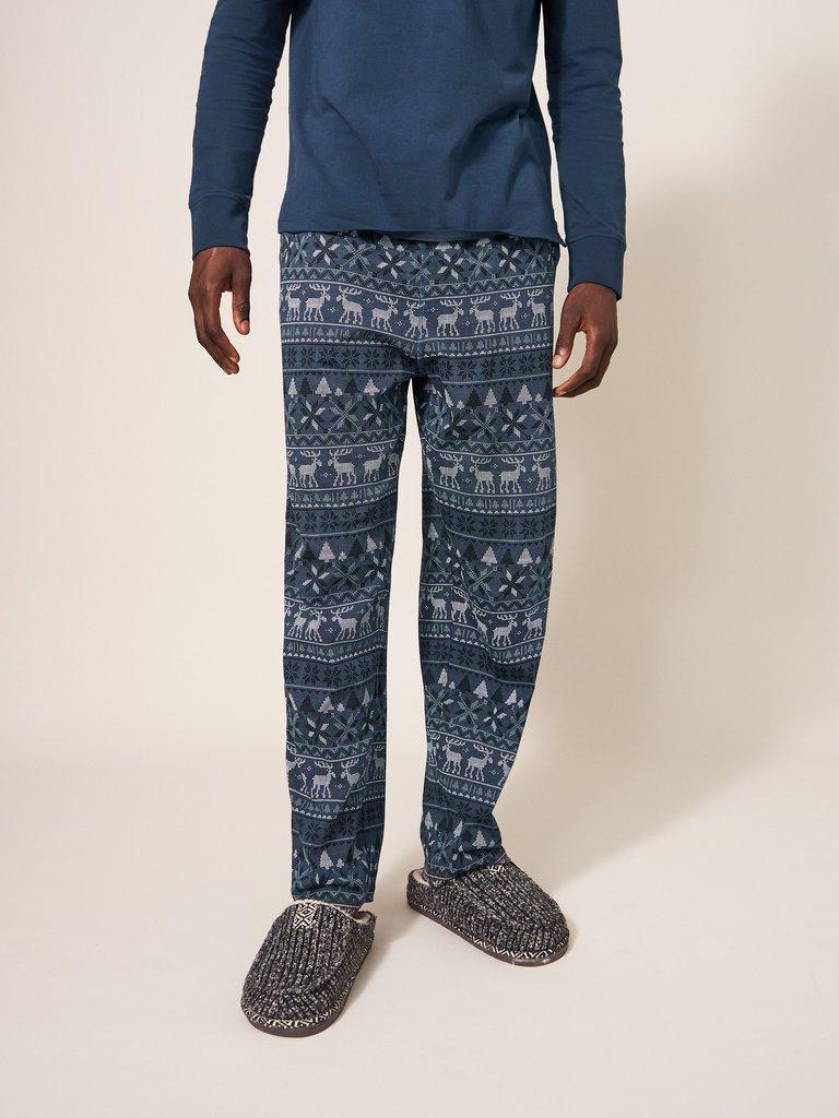 Moose Novelty PJ Trouser in NAVY PR - MODEL FRONT