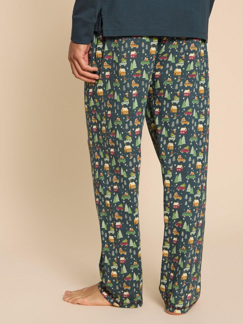 Novelty PJ Trouser in BLUE PR - MODEL BACK