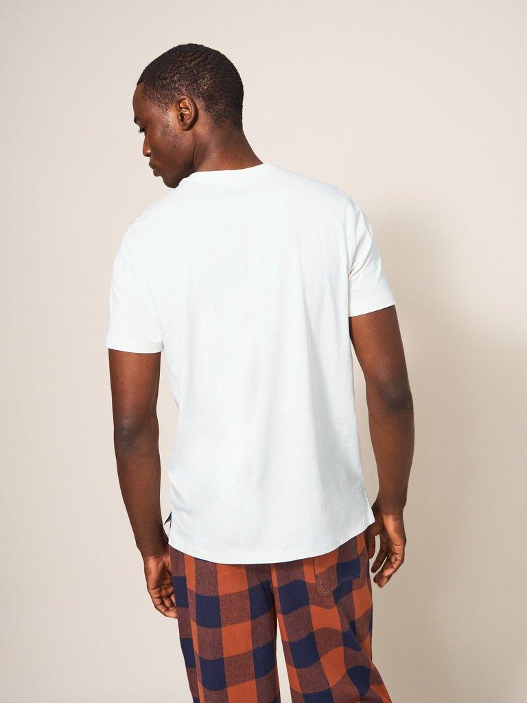 Chairman Graphic Tee in NAT WHITE - MODEL BACK
