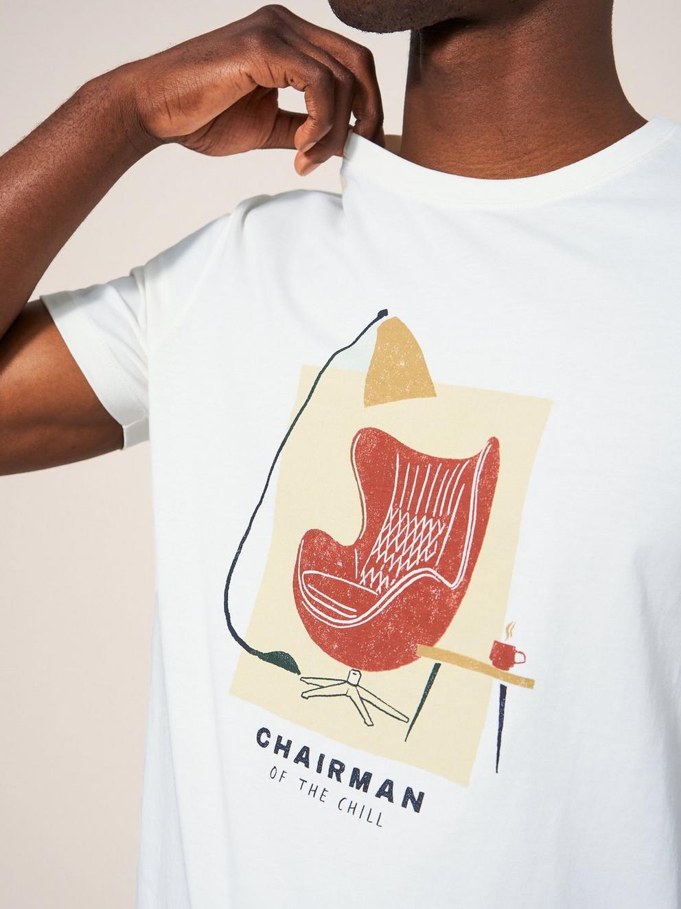 Chairman Graphic Tee in NAT WHITE - MODEL DETAIL