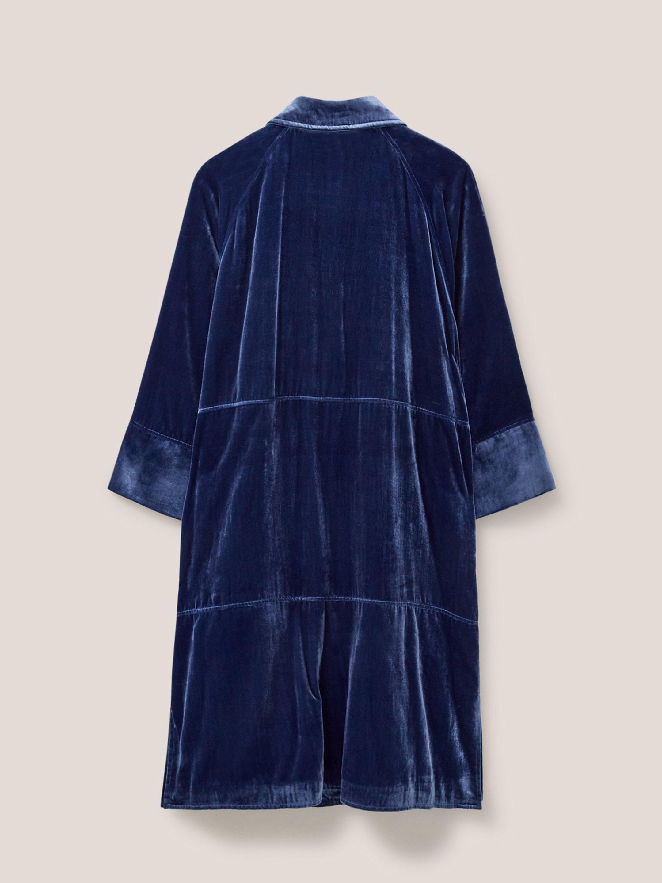 Blue velvet duster clearance coat