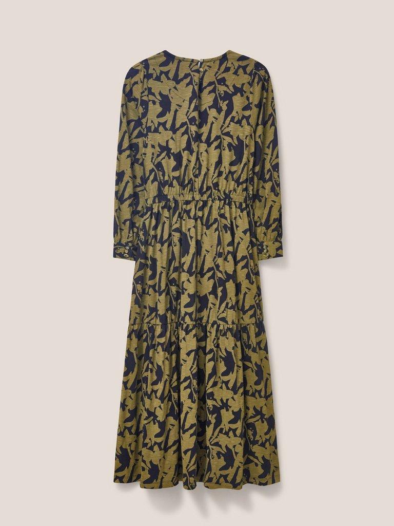 Olive Jersey Dress in BLK MLT - FLAT BACK