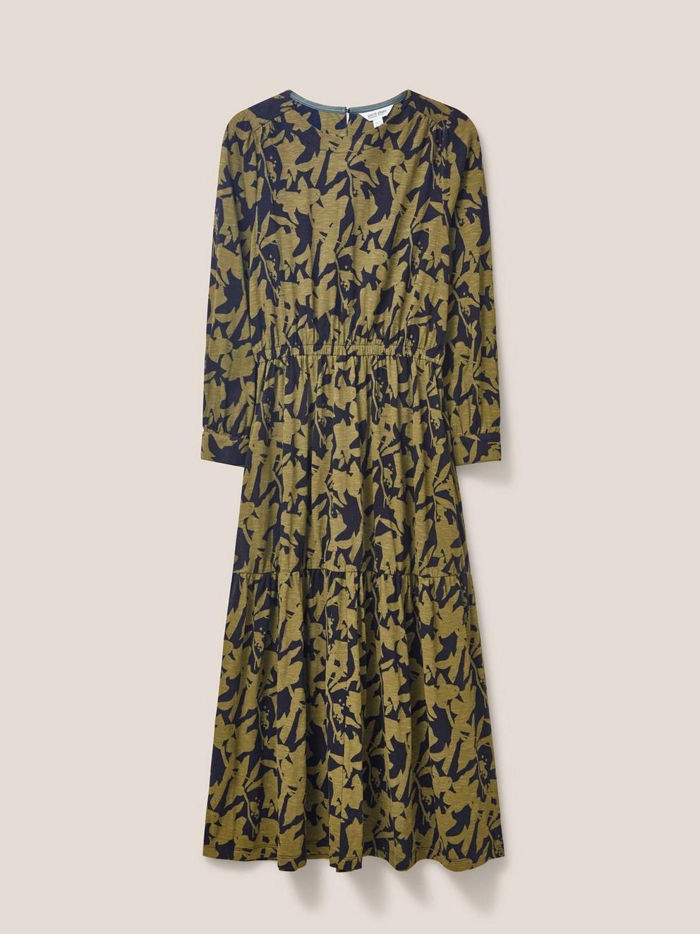 Olive Jersey Dress in BLK MLT - FLAT FRONT