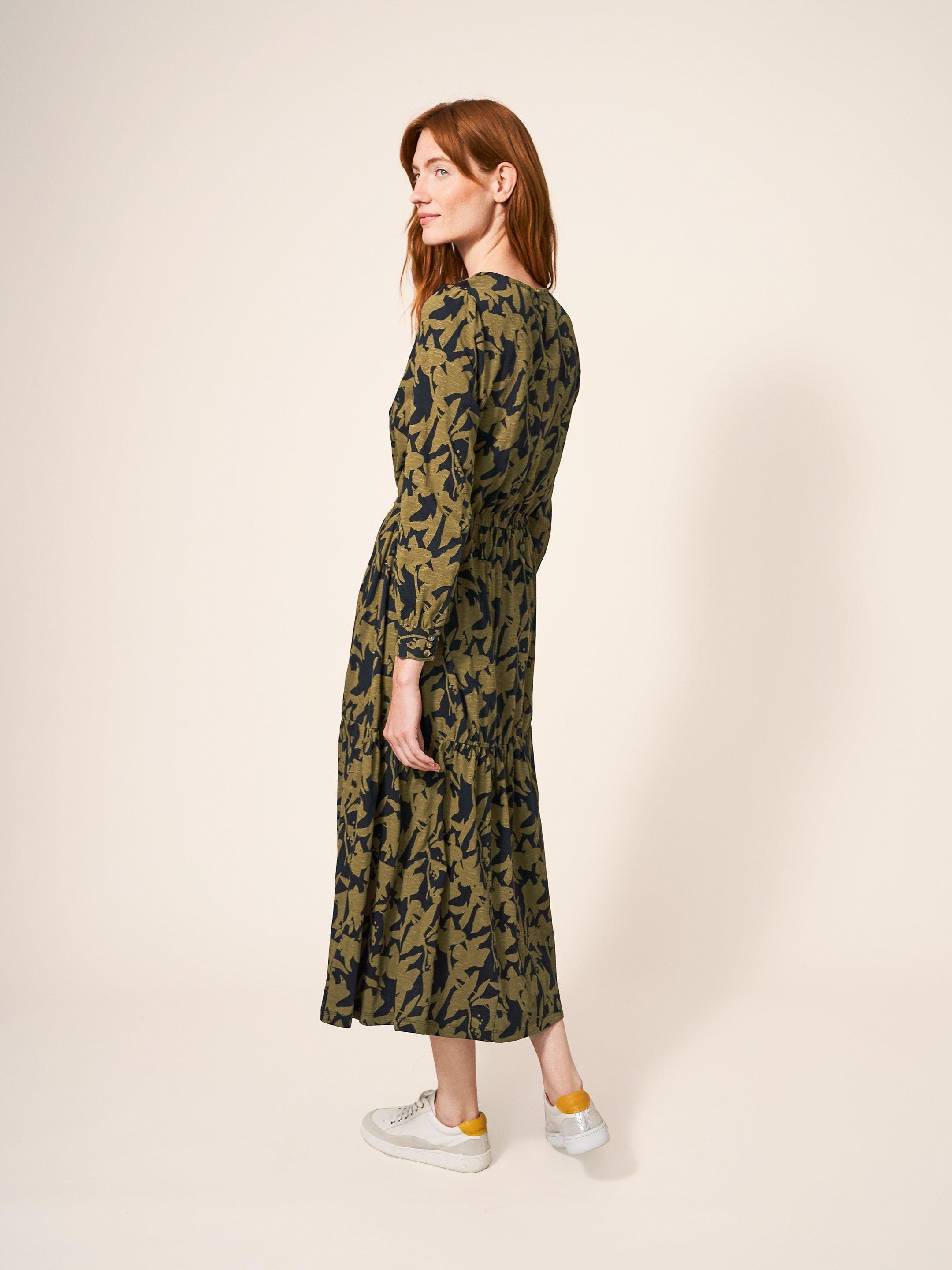 Ensemble Jersey Avec Dentelle Style BOHO - Couleur Olive - Taille S/M - Top DN1016 - Occasion Très Bon état