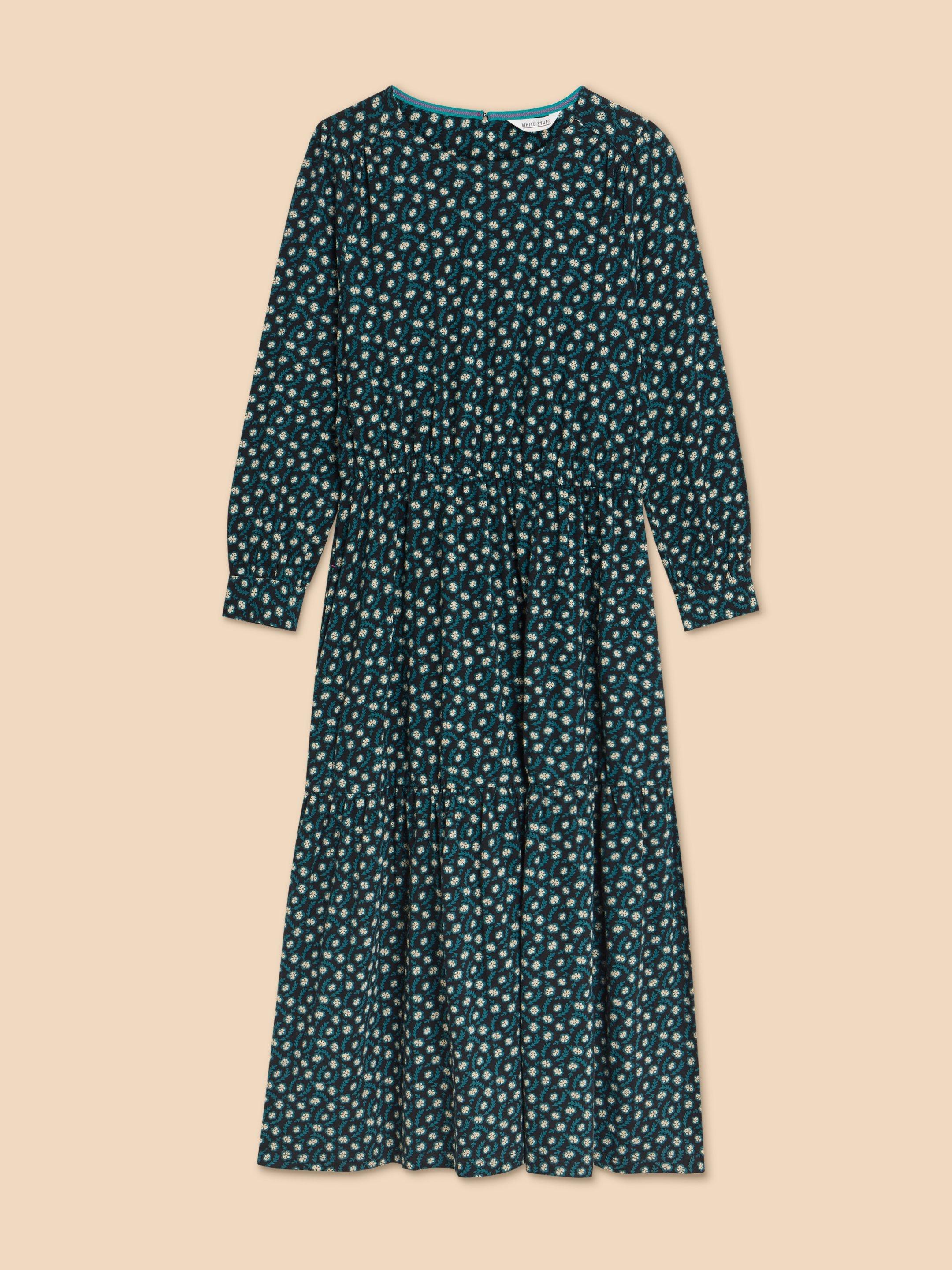 Olive Jersey Dress in BLK PR - FLAT FRONT