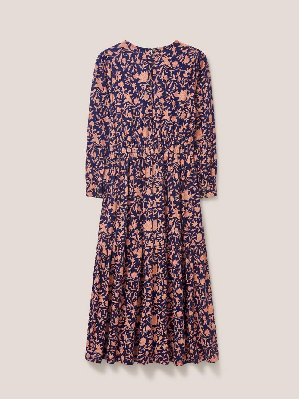 Olive Jersey Dress in NAVY PR - FLAT BACK