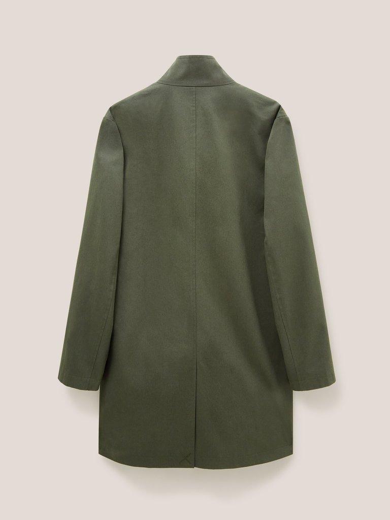 Commuter Mac Coat in DARK GREEN | White Stuff